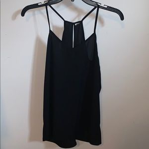 Black open racerback top